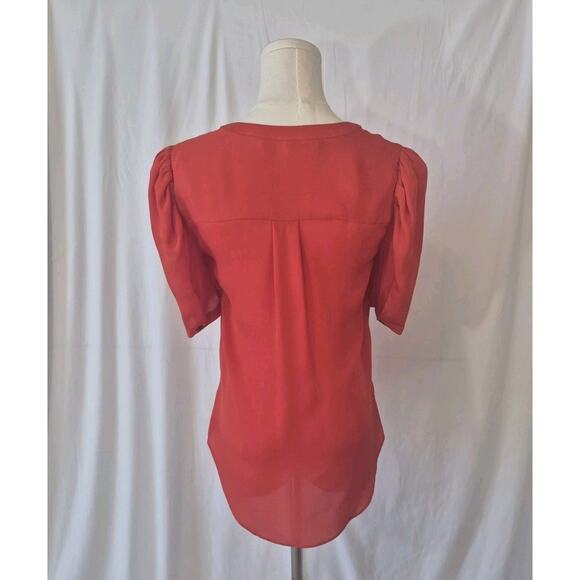 New Veronica Beard Womens *IN SALMON* 100% Silk Garland Blouse Top US 00 - Picture 5 of 7